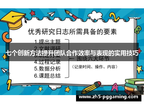 七个创新方法提升团队合作效率与表现的实用技巧